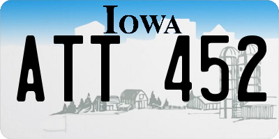 IA license plate ATT452
