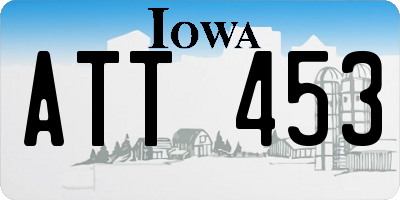 IA license plate ATT453