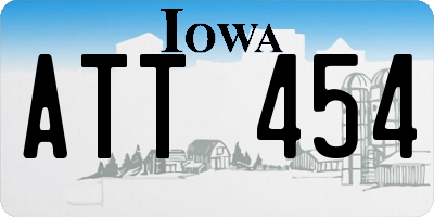 IA license plate ATT454