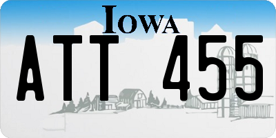 IA license plate ATT455