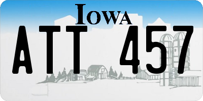IA license plate ATT457