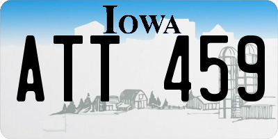 IA license plate ATT459