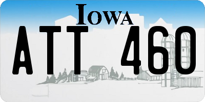 IA license plate ATT460