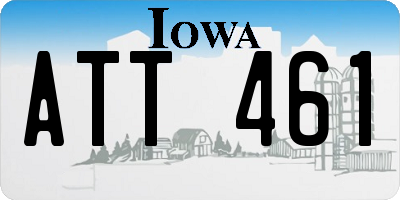 IA license plate ATT461