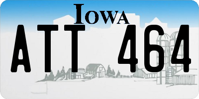 IA license plate ATT464
