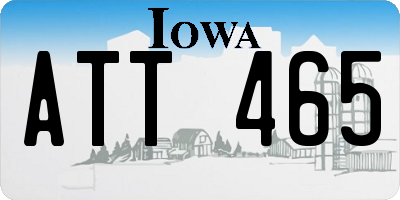 IA license plate ATT465