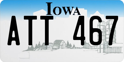 IA license plate ATT467