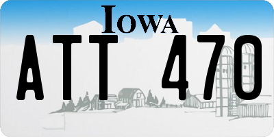 IA license plate ATT470