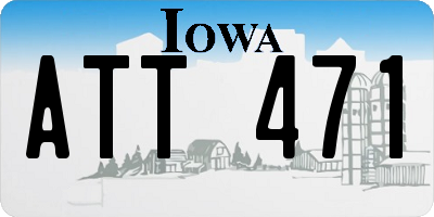 IA license plate ATT471