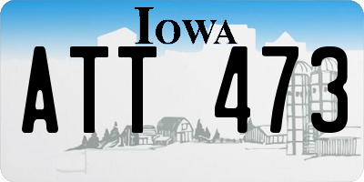 IA license plate ATT473