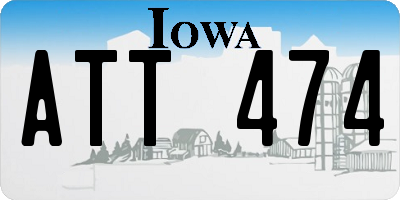 IA license plate ATT474