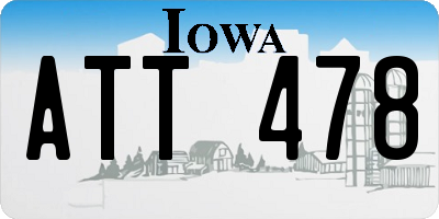 IA license plate ATT478