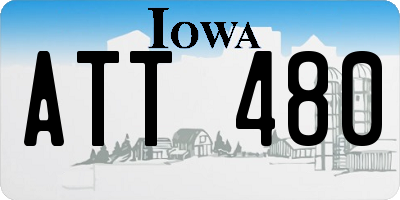 IA license plate ATT480