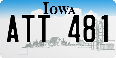 IA license plate ATT481