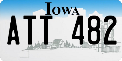 IA license plate ATT482