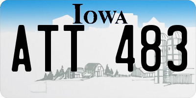IA license plate ATT483