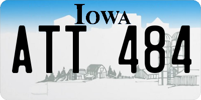 IA license plate ATT484