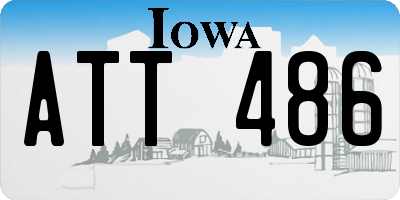 IA license plate ATT486