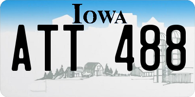 IA license plate ATT488