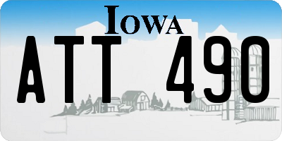 IA license plate ATT490