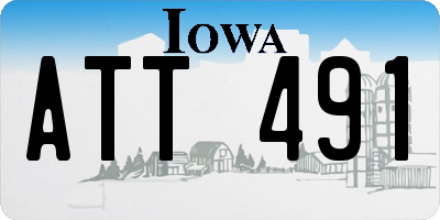 IA license plate ATT491