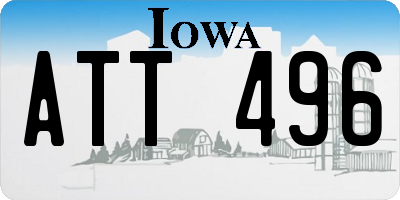 IA license plate ATT496