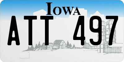 IA license plate ATT497