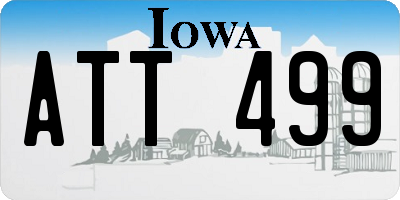 IA license plate ATT499