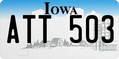 IA license plate ATT503