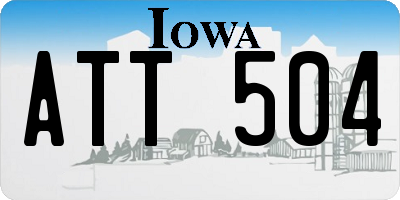IA license plate ATT504