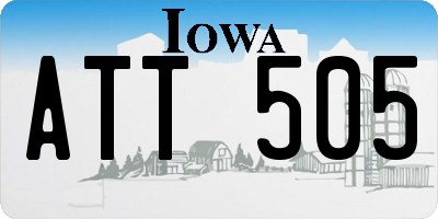 IA license plate ATT505