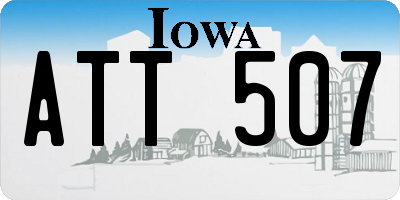 IA license plate ATT507