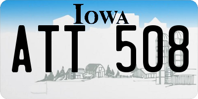 IA license plate ATT508
