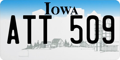 IA license plate ATT509