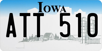 IA license plate ATT510