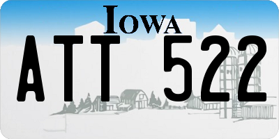 IA license plate ATT522