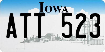 IA license plate ATT523