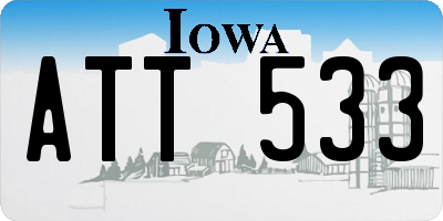 IA license plate ATT533