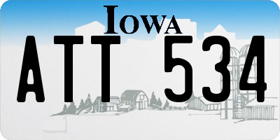 IA license plate ATT534