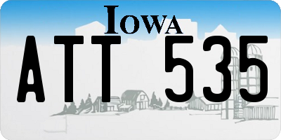 IA license plate ATT535