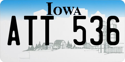 IA license plate ATT536