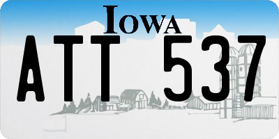 IA license plate ATT537