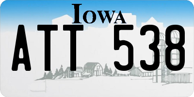 IA license plate ATT538