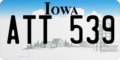 IA license plate ATT539