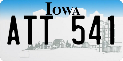 IA license plate ATT541