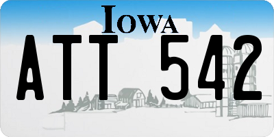 IA license plate ATT542