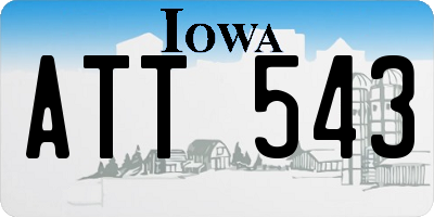 IA license plate ATT543