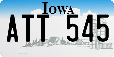 IA license plate ATT545