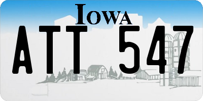 IA license plate ATT547