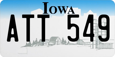 IA license plate ATT549